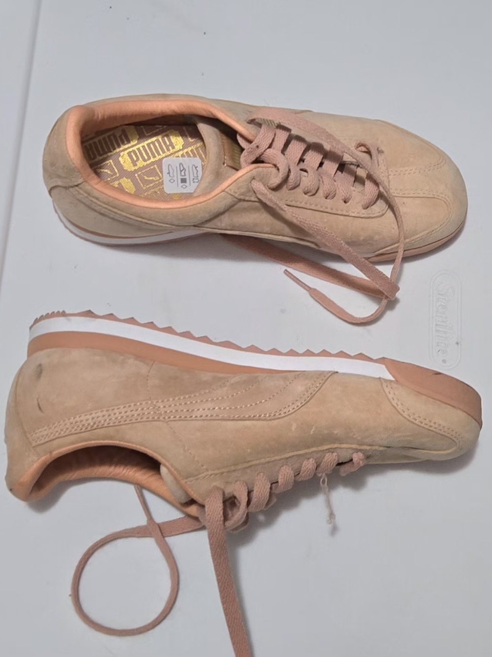 Puma Women’s Suede Platform Sneakers in Peach
